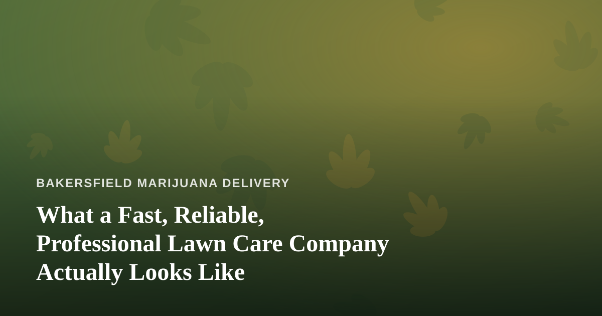 What a Fast, Reliable, Professional Lawn Care Company Actually Looks Like